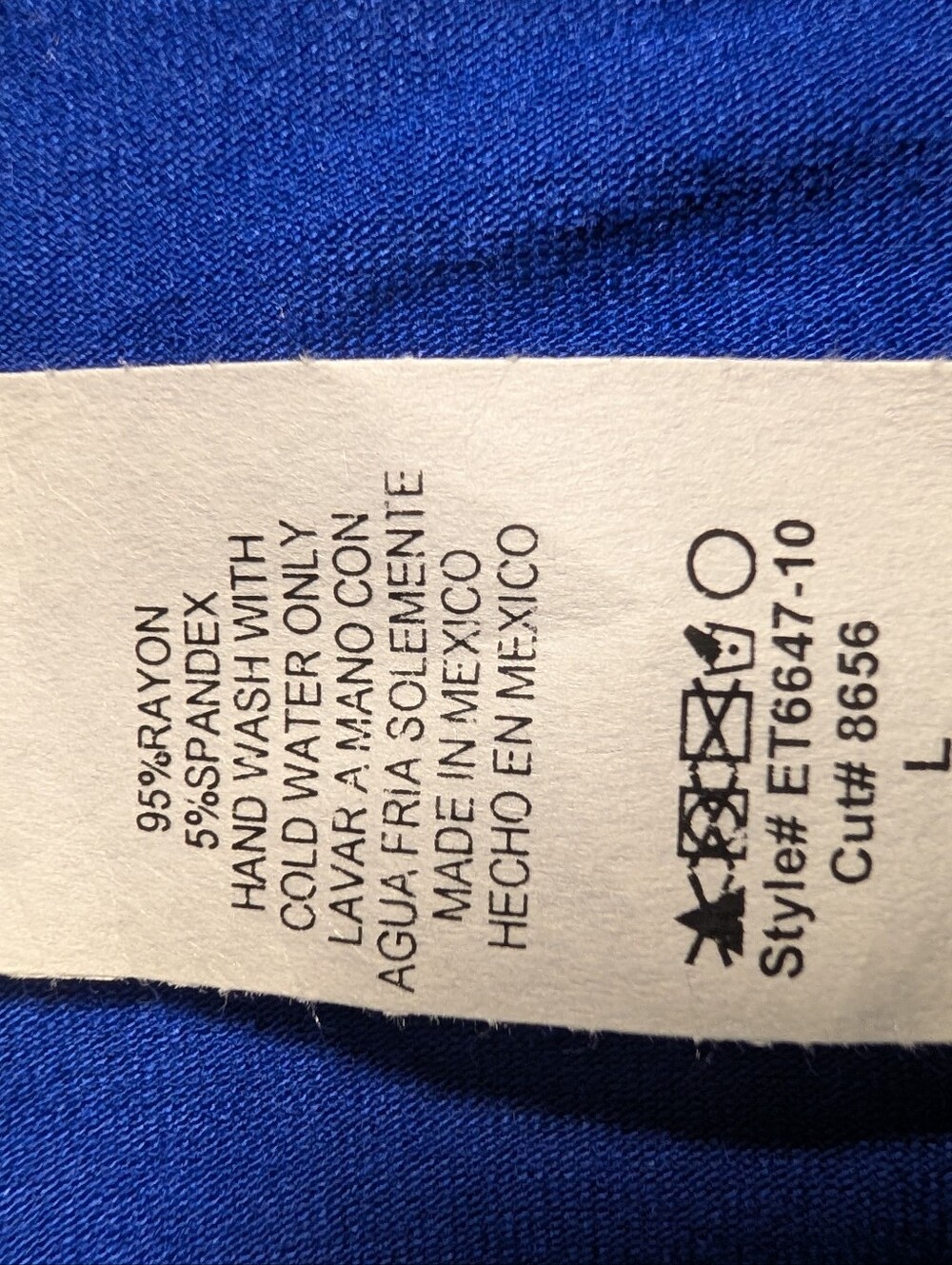 Heimish USA Royal Blue Ruffle Hem Babydoll Tunic Top Large A-227 - Picture 11 of 11